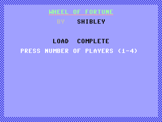 Wheel of Fortune title screen for Commodore 64
